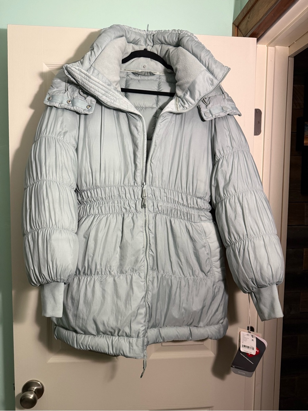NWT Free People Movement PrimaLoft Rise Puffer Coat Smoked Sage Size S